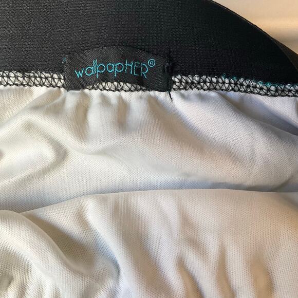 WallpapHER Women Maxi Skirt size M Stretchy Casual Stripes Green & Black - Picture 5 of 8